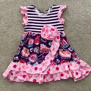 Jelly the Pug Sweet Treats Paige Knit Dress Sz 2T